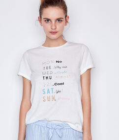 Product Affichez votre planning de la semaine sur ce tee-shirt à message! Top Col rond Manches courtes Application texte Le mannequin mesure 177cm et porte une taille S/36Description Affichez votre planning de la semaine sur ce tee-shirt à message! Top Col rond Manches courtes Application texte Le mannequin mesure 177cm et porte une taille S/36 Femme Nuit > MODÈLES > Hauts de Pyjama > Les Manches Courtes Frais de port offerts des 60EUR Mise à jour 01/11/18