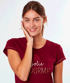 Product Very jolie endormie dans son very joli tee-shirt! Top Col rond Manches courtes Le mannequin mesure 177cm et porte une taille S/36Description Very jolie endormie dans son very joli tee-shirt! Top Col rond Manches courtes Le mannequin mesure 177cm et porte une taille S/36 Femme Nuit > MODÈLES > Hauts de Pyjama > Les Manches Courtes Frais de port offerts des 60EUR Mise à jour 01/11/18