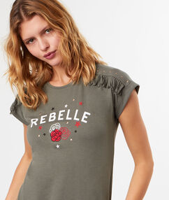 Product Rebelle, mais en quête de nuits comfy! Top Col rond Manches courtes Epaules frangées Clous étoiles Le mannequin mesure 177cm et porte une taille S/36Description Rebelle, mais en quête de nuits comfy! Top Col rond Manches courtes Epaules frangées Clous étoiles Le mannequin mesure 177cm et porte une taille S/36 Femme Nuit > MODÈLES > Hauts de Pyjama > Les Manches Courtes Frais de port offerts des 60EUR Mise à jour 01/10/18