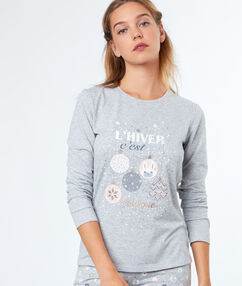 Product Winter is coming! Enfilez ce tee-shirt doux pour cocooner! Top Col rond Manches longues Le mannequin mesure 177cm et porte une taille S/36Description Winter is coming! Enfilez ce tee-shirt doux pour cocooner! Top Col rond Manches longues Le mannequin mesure 177cm et porte une taille S/36 Femme Nuit > MODÈLES > Hauts de Pyjama > Les Manches Longues Frais de port offerts des 60EUR Mise à jour 01/11/18