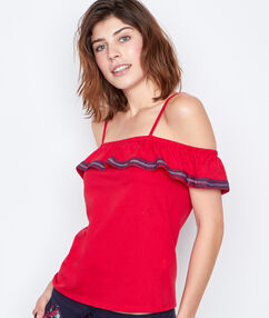 Product La nuit aussi les épaules se dénudent! Top Volants Bretelles fines Le mannequin mesure 177cm et porte une taille S/36Description La nuit aussi les épaules se dénudent! Top Volants Bretelles fines Le mannequin mesure 177cm et porte une taille S/36 Femme Nuit > MODÈLES > Hauts de Pyjama > Les Manches Courtes Frais de port offerts des 60EUR Mise à jour 01/11/18
