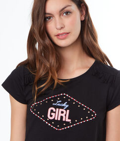 Product Hey lucky girl! Top Col rond Manches courtes Imprimé ClousDescription Hey lucky girl! Top Col rond Manches courtes Imprimé Clous Femme Nuit > MODÈLES > Hauts de Pyjama > Les Manches Courtes Frais de port offerts des 60EUR Mise à jour 01/10/18