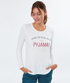 Product La vie est plus jolie dans un joli pyjama! Top Col rond Manches longues Le mannequin mesure 177cm et porte une taille S/36Description La vie est plus jolie dans un joli pyjama! Top Col rond Manches longues Le mannequin mesure 177cm et porte une taille S/36 Femme Nuit > MODÈLES > Hauts de Pyjama > Les Manches Longues Frais de port offerts des 60EUR Mise à jour 01/11/18