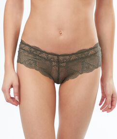 Product Une dentelle kaki pour des dessous trendy! Shorty tanga DentelleDescription Une dentelle kaki pour des dessous trendy! Shorty tanga Dentelle Femme Culottes & bas > FORMES > Shortys Frais de port offerts des 60EUR Mise à jour 12/28/17