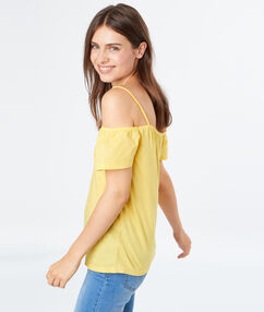 Product Mettez vos épaules à nu dans ce top en dentelle brodé et aux manches volantées! Top Manches courtes volantées Dentelle devant Bretelles fines Le mannequin mesure 177cm et porte une taille S/36Description Mettez vos épaules à nu dans ce top en dentelle brodé et aux manches volantées! Top Manches courtes volantées Dentelle devant Bretelles fines Le mannequin mesure 177cm et porte une taille S/36 Femme PROMOS > PROMOS > Prêt-à-porter Frais de port offerts des 60EUR Mise à jour 01/11/18