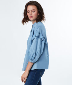 Product Effet boxy pour cette chemise à volants que l´on adopte avec un jean slim pour jouer sur les volumes! Chemise Manches 3/4 Volants Boutons Le mannequin mesure 177cm et porte une taille S/36Description Effet boxy pour cette chemise à volants que l´on adopte avec un jean slim pour jouer sur les volumes! Chemise Manches 3/4 Volants Boutons Le mannequin mesure 177cm et porte une taille S/36 Femme Prêt-à-porter > VÊTEMENTS > Chemisiers Frais de port offerts des 60EUR Mise à jour 01/11/18