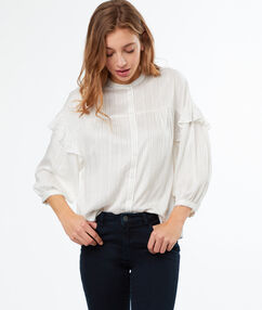 Product Rayures argentées et manches volantées, cette blouse chic est trendy! Blouse Boutonnée Manches longues Volants Le mannequin mesure 177cm et porte une taille S/36Description Rayures argentées et manches volantées, cette blouse chic est trendy! Blouse Boutonnée Manches longues Volants Le mannequin mesure 177cm et porte une taille S/36 Femme Prêt-à-porter > VÊTEMENTS > Chemisiers Frais de port offerts des 60EUR Mise à jour 01/11/18