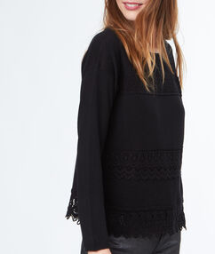 Product Deux bandes de dentelle s´affichent sur ce pull en maille fine! Pull Col rond Manches longues Dentelle fines Le mannequin mesure 177cm et porte une taille S/36Description Deux bandes de dentelle s´affichent sur ce pull en maille fine! Pull Col rond Manches longues Dentelle fines Le mannequin mesure 177cm et porte une taille S/36 Femme Prêt-à-porter > VÊTEMENTS > Pulls & Gilets Frais de port offerts des 60EUR Mise à jour 12/14/17