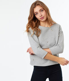 Product Le sweat prend un twist girly orné de perles nacrées! Sweat Col rond Manches 3/4 Le mannequin mesure 177cm et porte une taille S/36Description Le sweat prend un twist girly orné de perles nacrées! Sweat Col rond Manches 3/4 Le mannequin mesure 177cm et porte une taille S/36 Femme Prêt-à-porter > VÊTEMENTS > Tops & T-Shirts Frais de port offerts des 60EUR Mise à jour 01/11/18