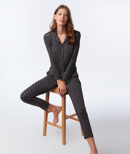 Pantalon motif curs et étoiles