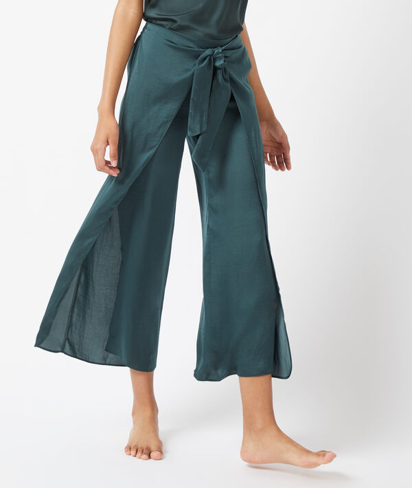 Pantalon fendu sur les côtés, noué devant Pantalon fendu sur les côtés, noué devant;${refinementColor}