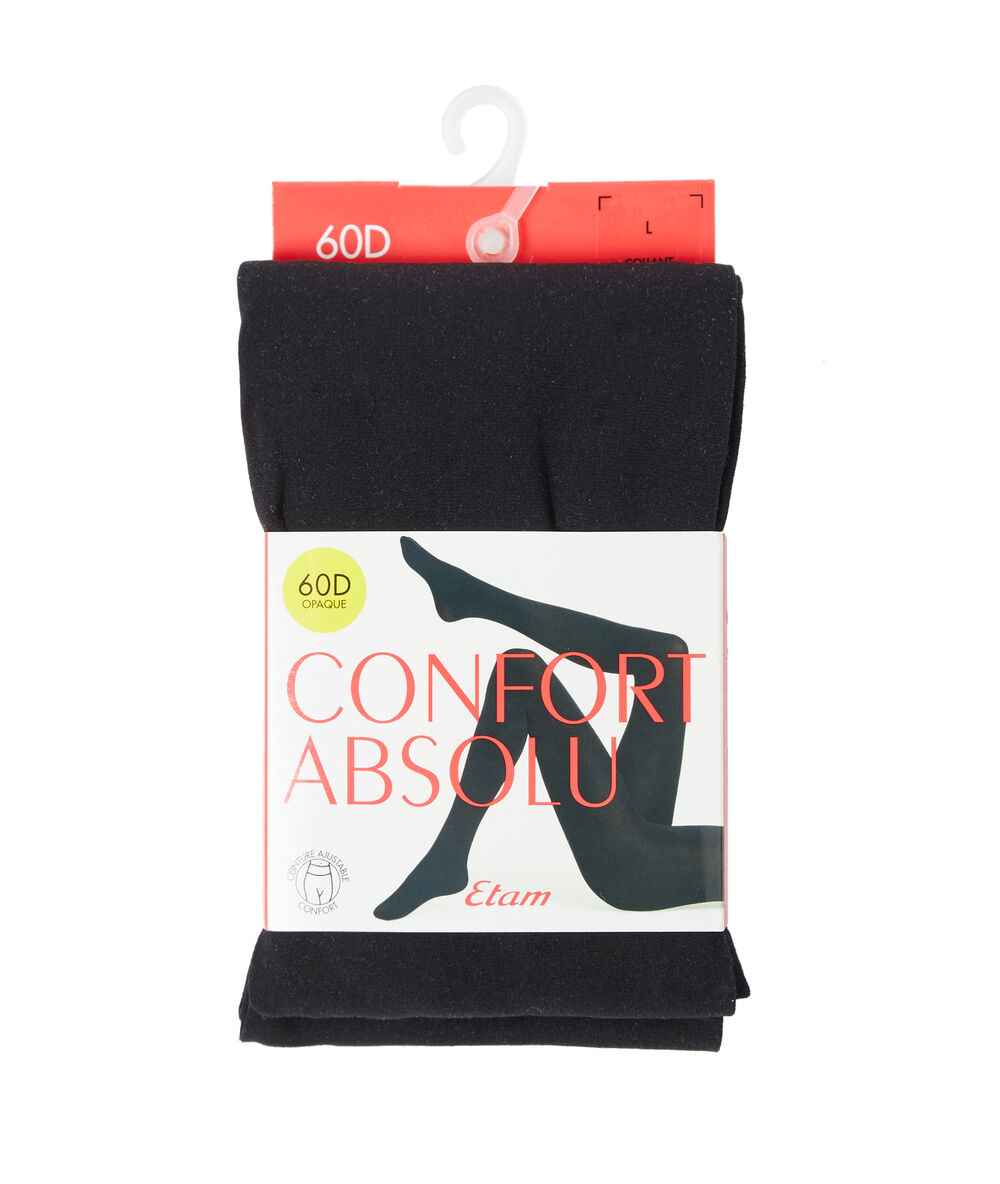 Collants opaques noir.