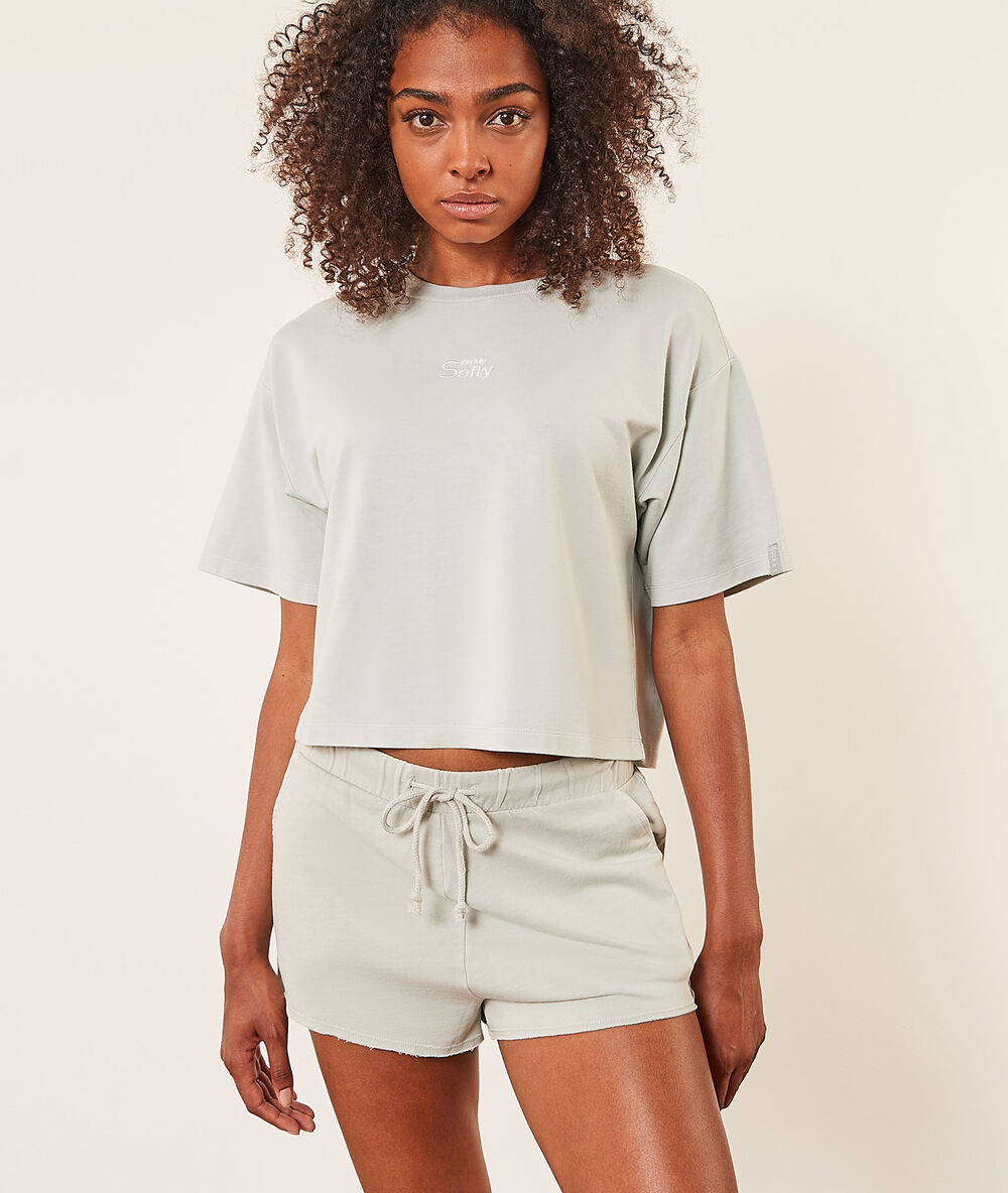 Top manches courtes celadon.