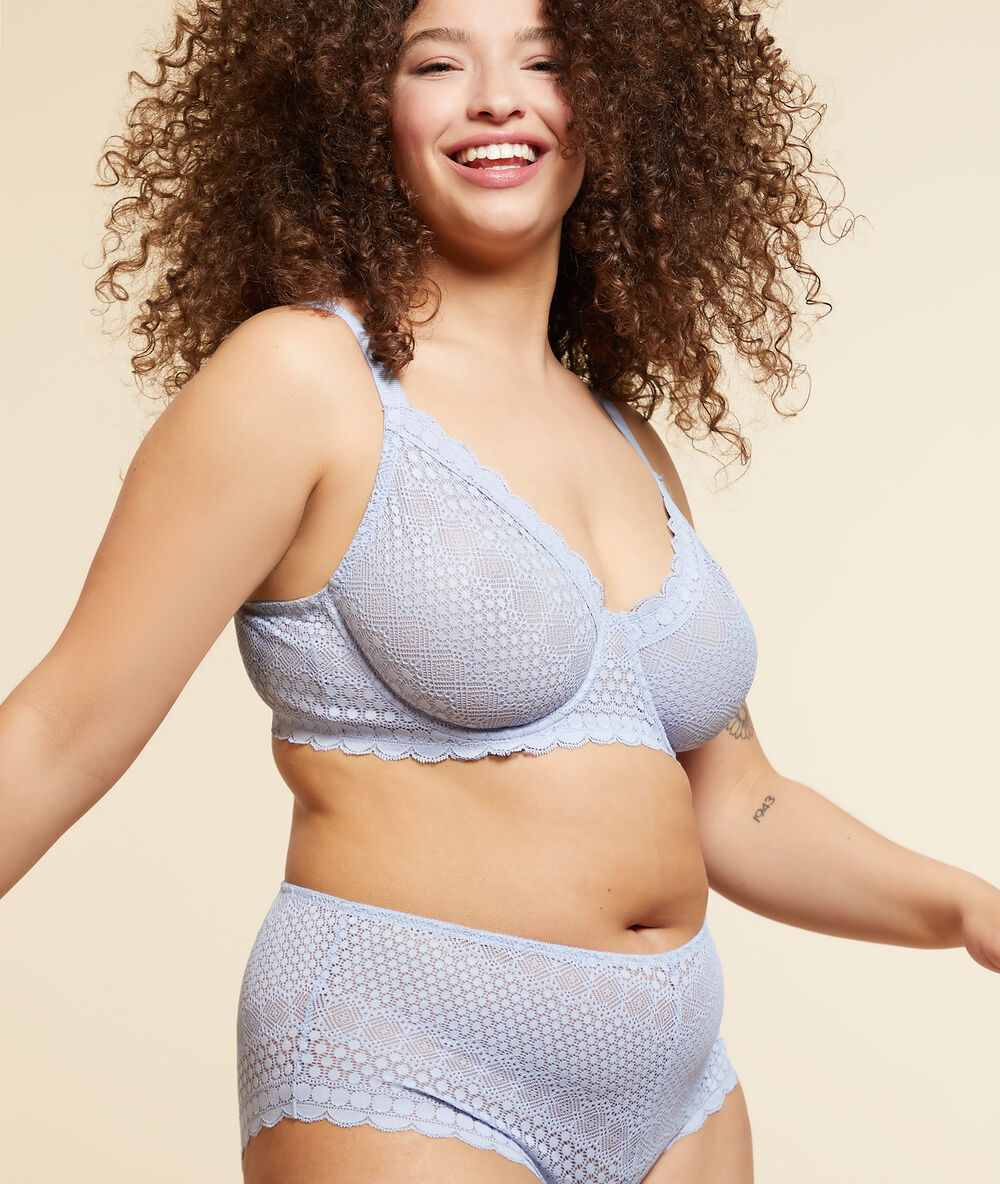 Soutien-gorge corbeille minimizer effet -1 taille bleu.