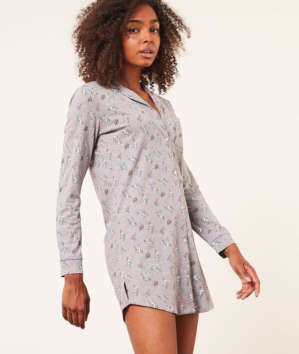 Chemise de nuit manches longues Chemise de nuit manches longues;${refinementColor}