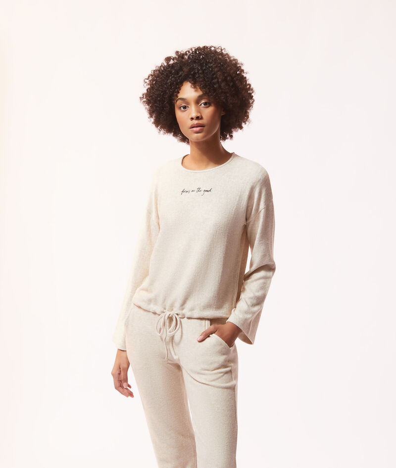 t shirt a nouer focus on the good illan beige etam