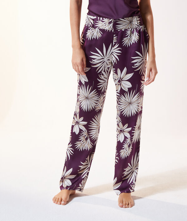 Pantalon satiné imprimé Pantalon satiné imprimé;${refinementColor}