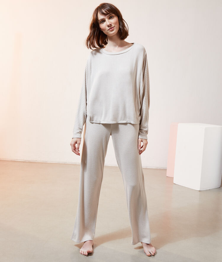 Pantalon loungewear beige.