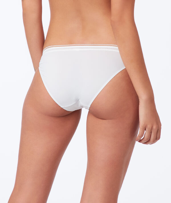 Culotte en microfibre, bords dentelle Culotte en microfibre, bords dentelle