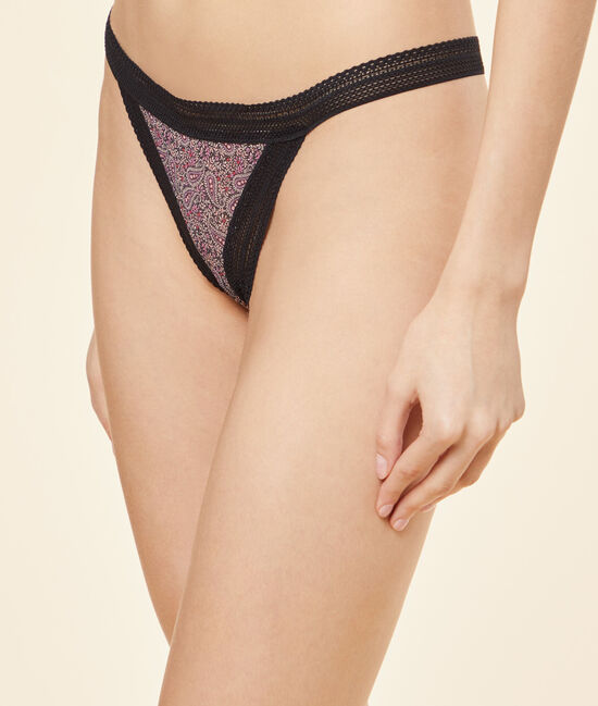 String en microfibre et dentelle;${refinementColor}