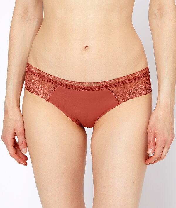 Hipster en microfibre et dentelle Hipster en microfibre et dentelle