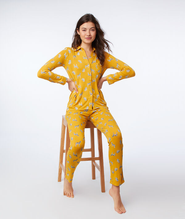 Chemise de pyjama imprimé zèbres Chemise de pyjama imprimé zèbres