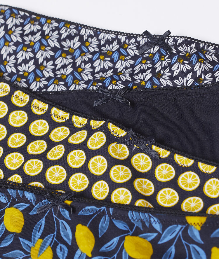Lot de 4 culottes en coton marine.