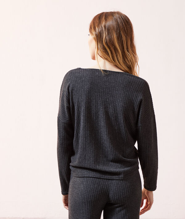 Top côtelé loungewear Top côtelé loungewear;${refinementColor}