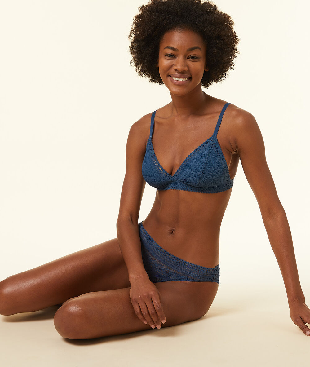 Soutien-gorge n°8 - triangle sans armatures encre.