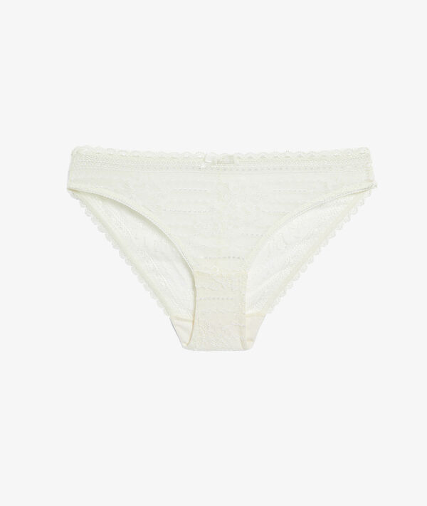Culotte en dentelle ecru.