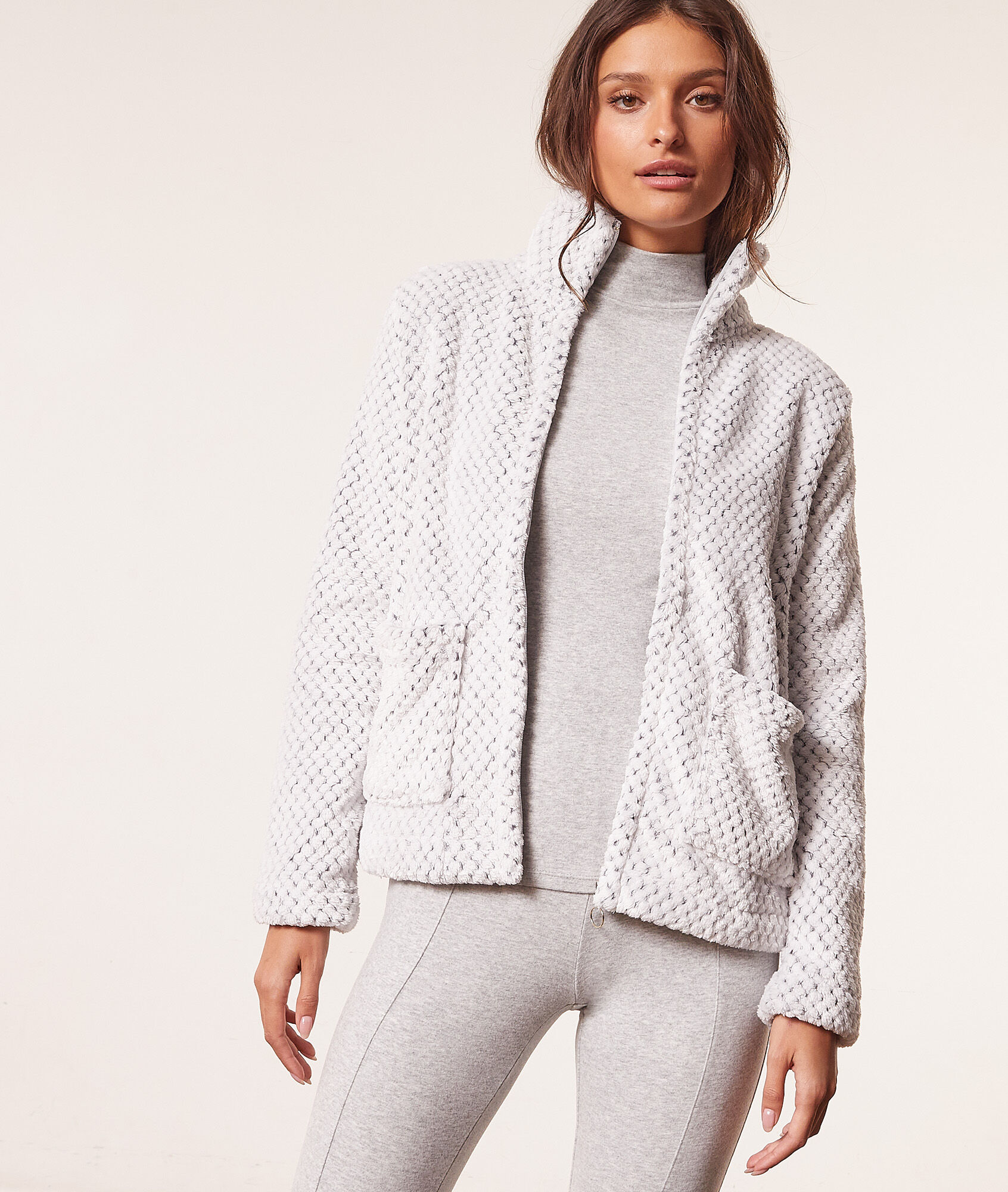 Veste polaire - Softer - M - Gris - Femme - Etam