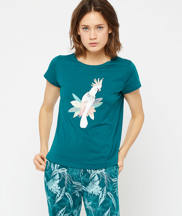 T-shirt imprimé perroquet T-shirt imprimé perroquet;${refinementColor}