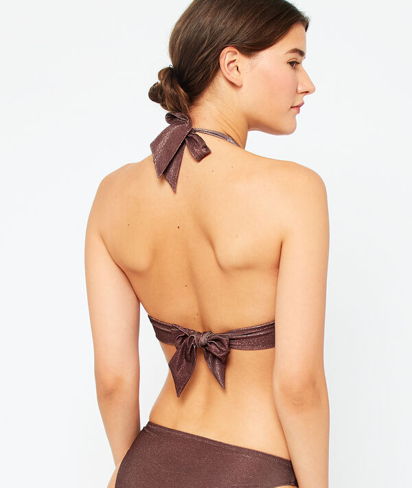 Haut de maillot de bain triangle brillant Haut de maillot de bain triangle brillant