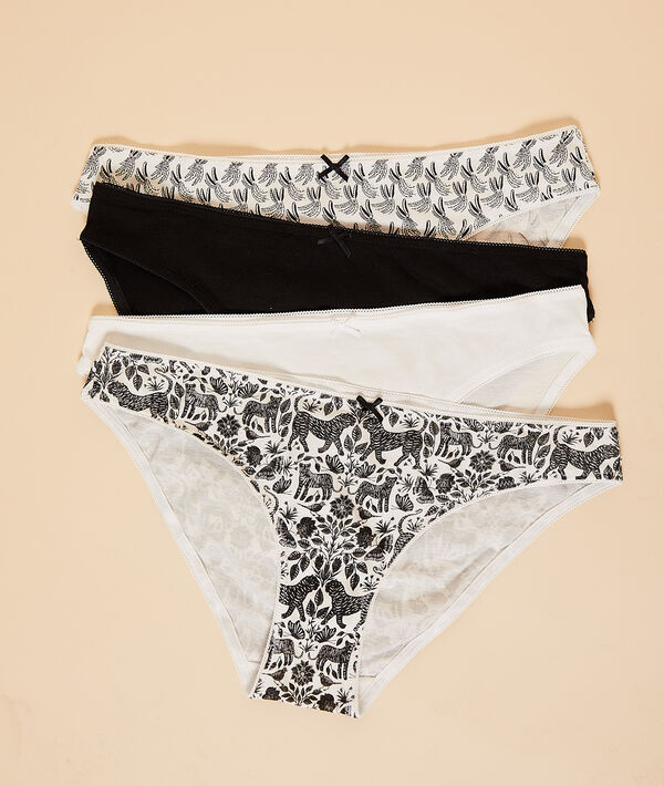 Lot de 4 culottes imprimées Lot de 4 culottes imprimées;${refinementColor}