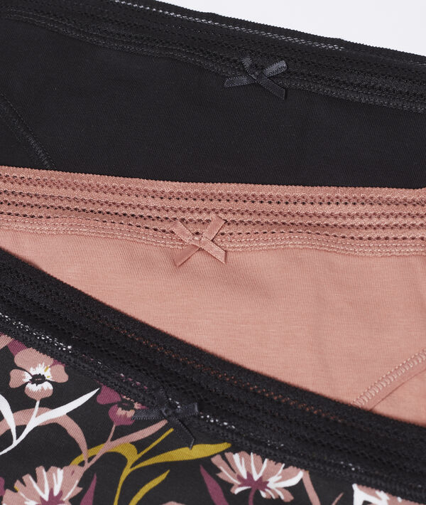 Lot de 3 culottes en coton blush.