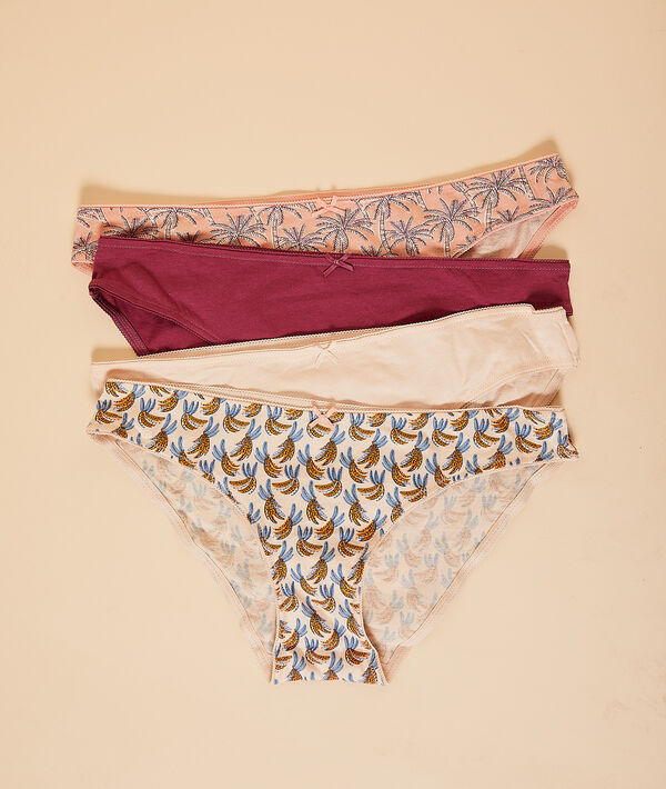 Lot de 4 slips imprimés Lot de 4 slips imprimés;${refinementColor}