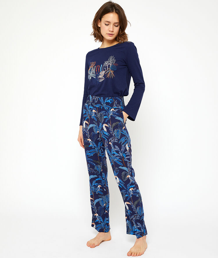 Pantalon imprimé marine.