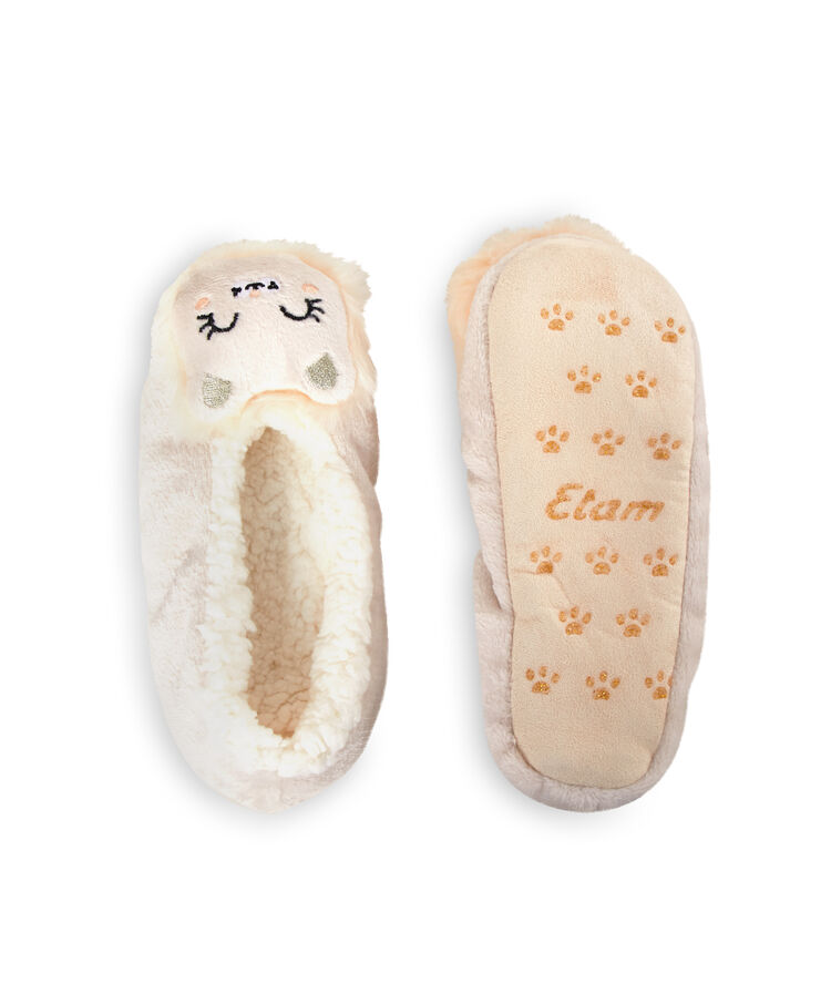 Chaussettes lion beige.
