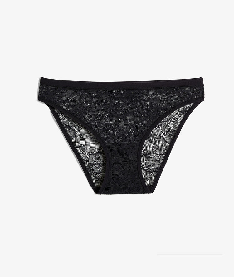 Slip en dentelle noir.