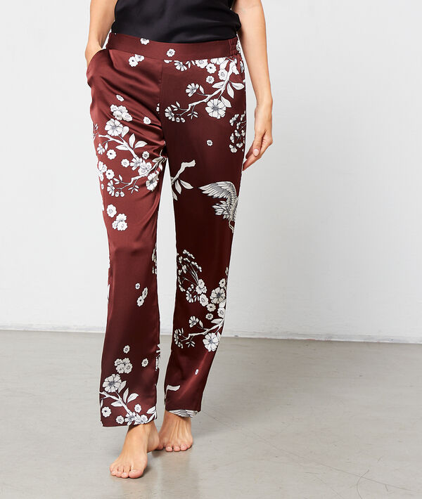 Pantalon satiné imprimé Pantalon satiné imprimé