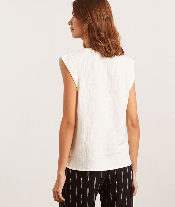 Top manches courtes texturé Top manches courtes texturé;${refinementColor}