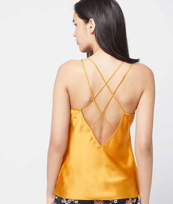 Top satiné décolleté croisé Top satiné décolleté croisé