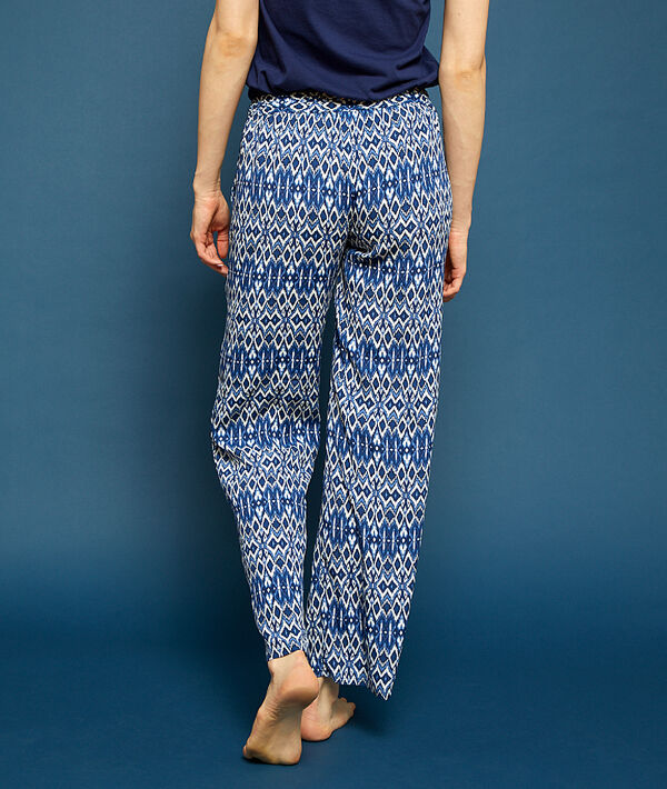 Pantalon évasé imprimé ethnique Pantalon évasé imprimé ethnique;${refinementColor}