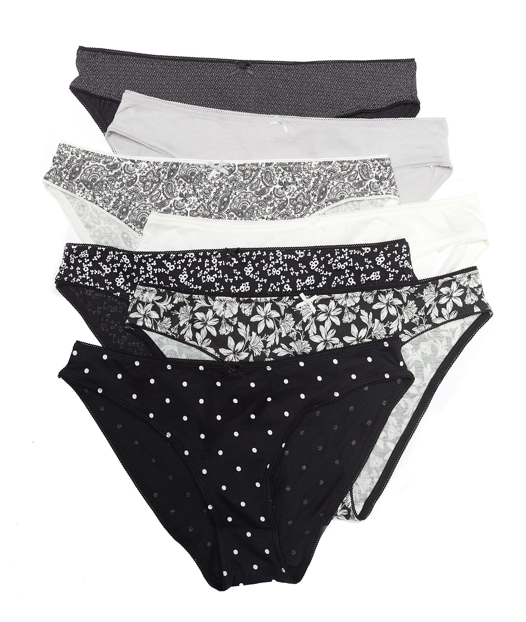 Pack de 7 culottes en coton ESTELA NOIR Etam