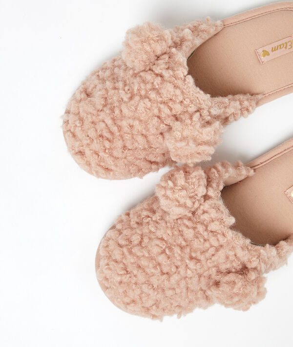 Mules doudou à pompons Mules doudou à pompons