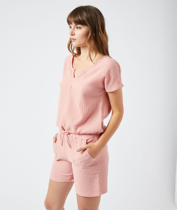 Top noué rose.