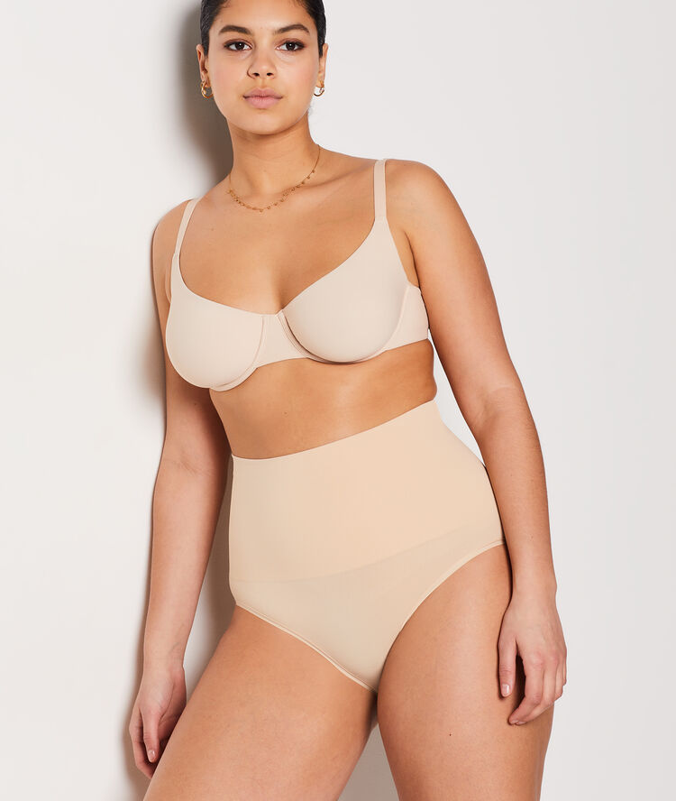 Culotte taille haute - maintien médium beige.