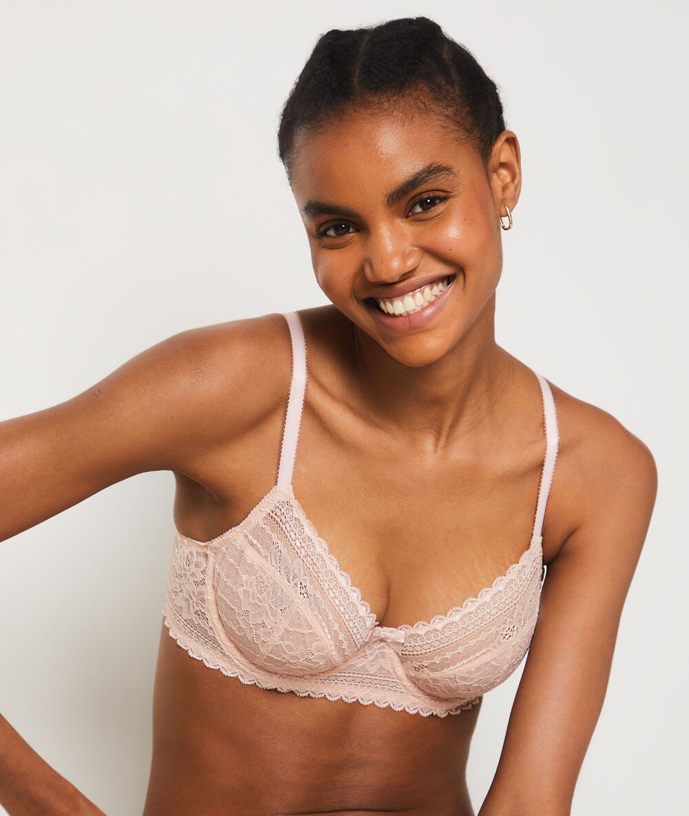 Soutien-gorge corbeille sans coques blush.