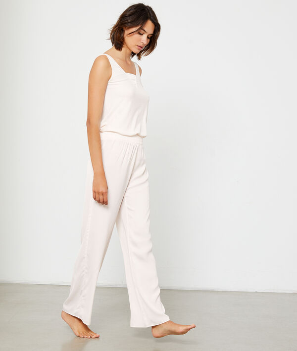 Pantalon large rose pale.