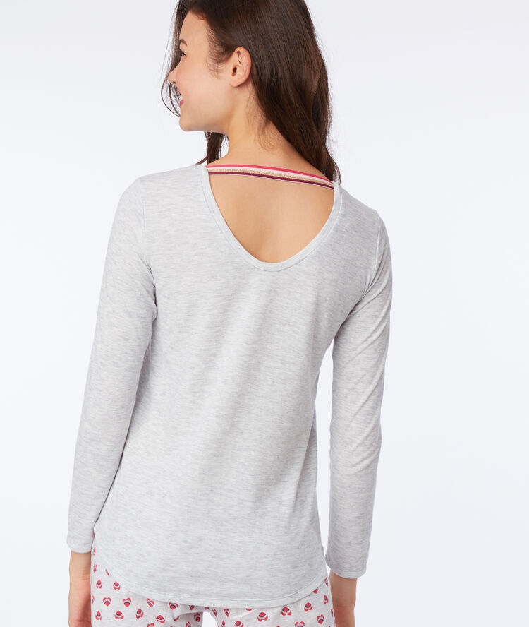 T-shirt "you can do amazing things" dos ouvert gris clair.